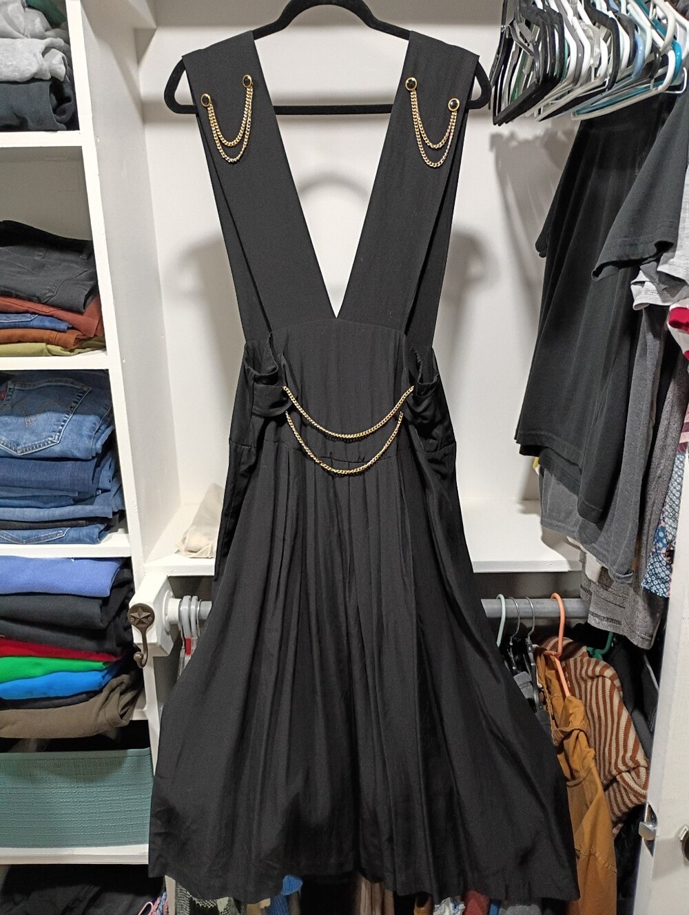 Vintage Dark Academia Suspender Skirt Dress